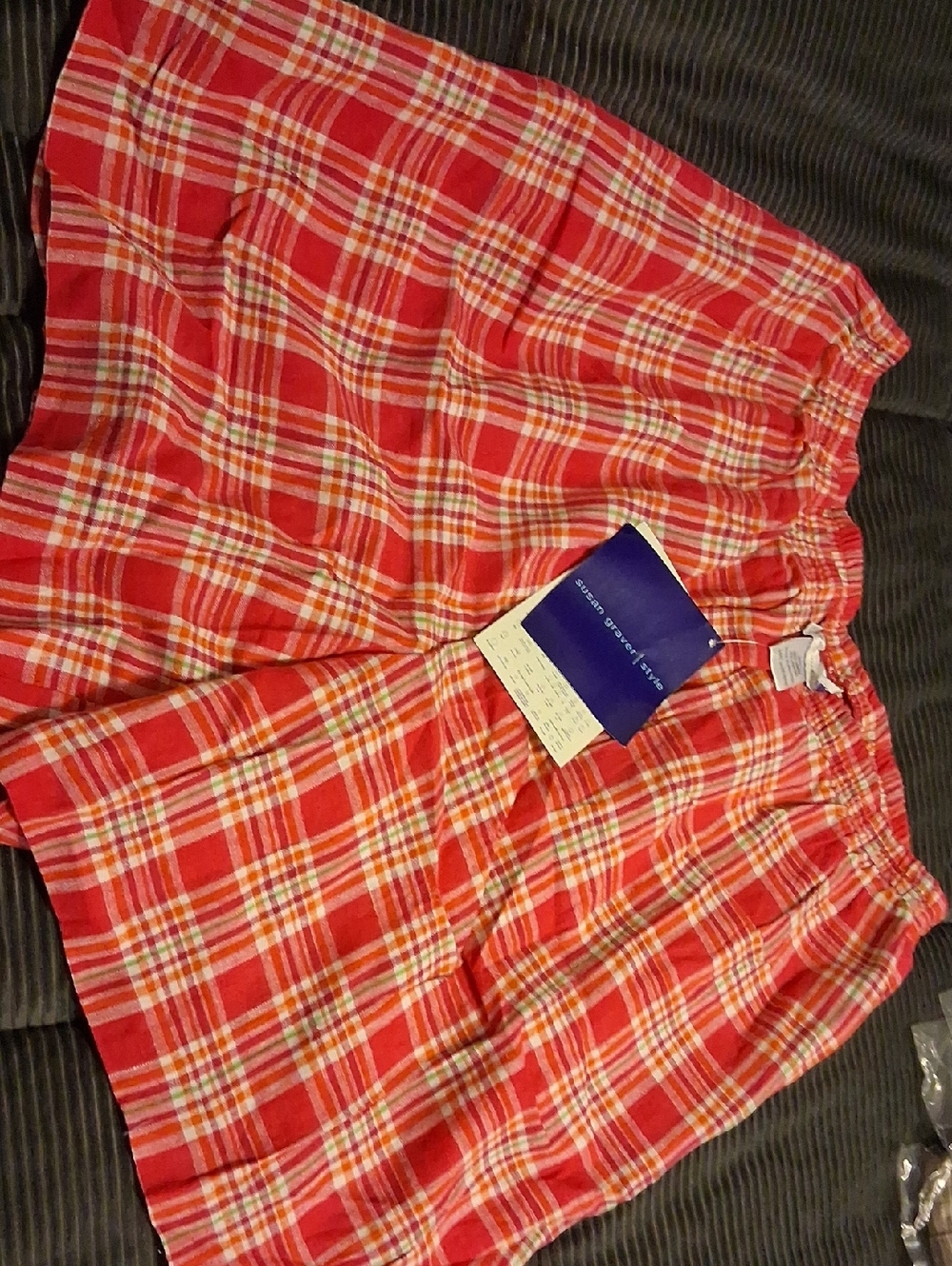 Susan Graver Red Plaid Bermuda Shorts